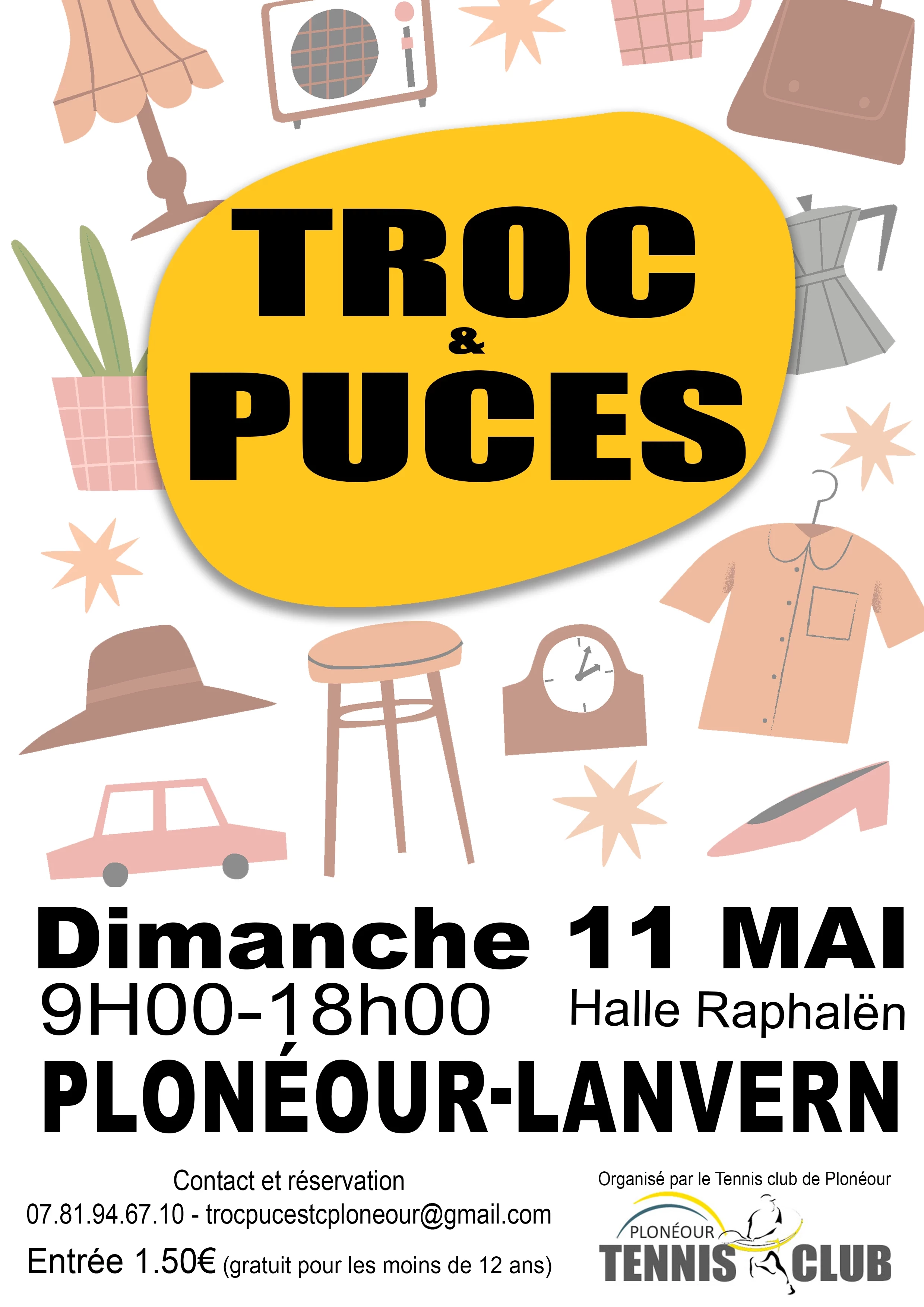 Troc et puces du tennis club plonéour