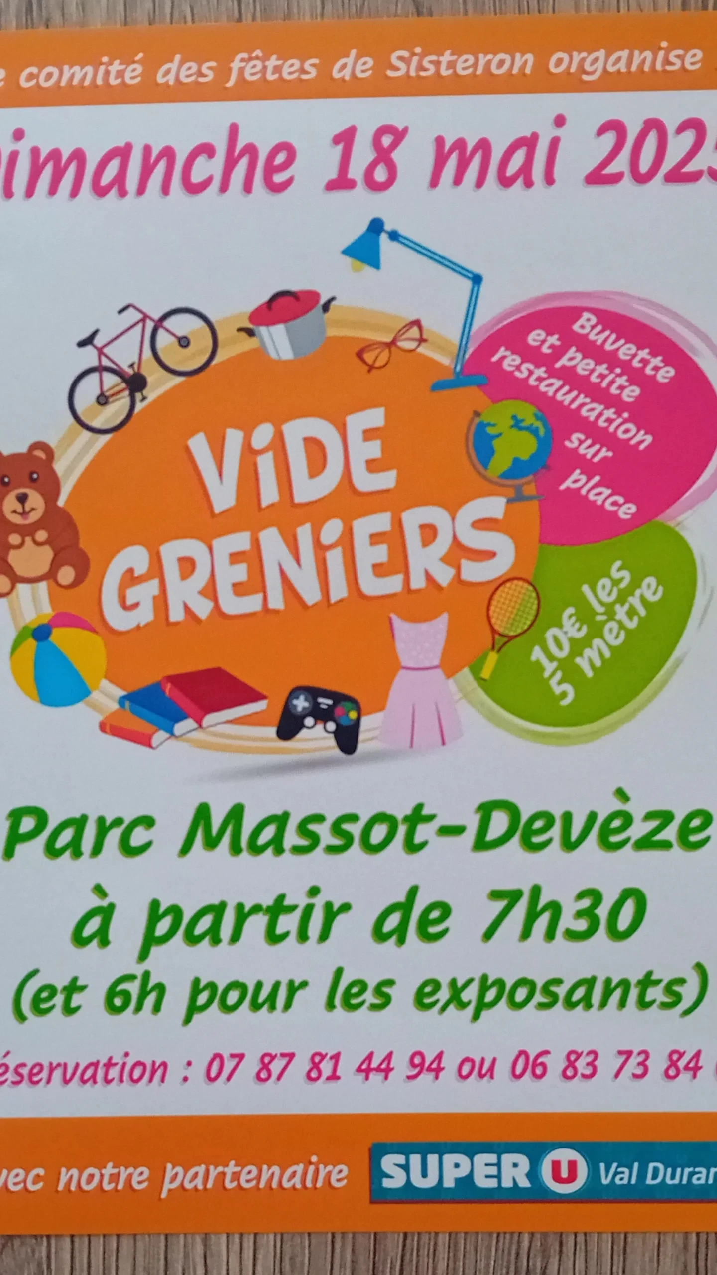 Vide grenier du comité des fêtes de sisteron parc massot deveze