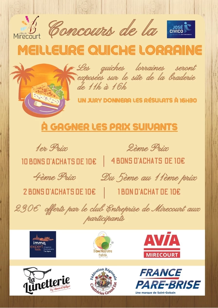 Braderie du taste quiche mirecourt 2025