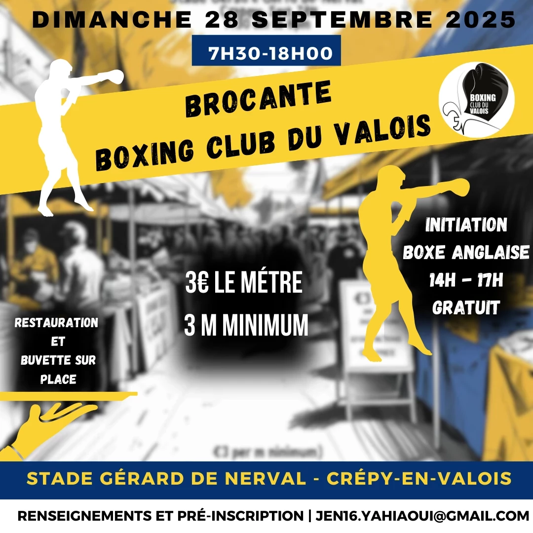 1ére édition brocante de l'association boxing club du valois
