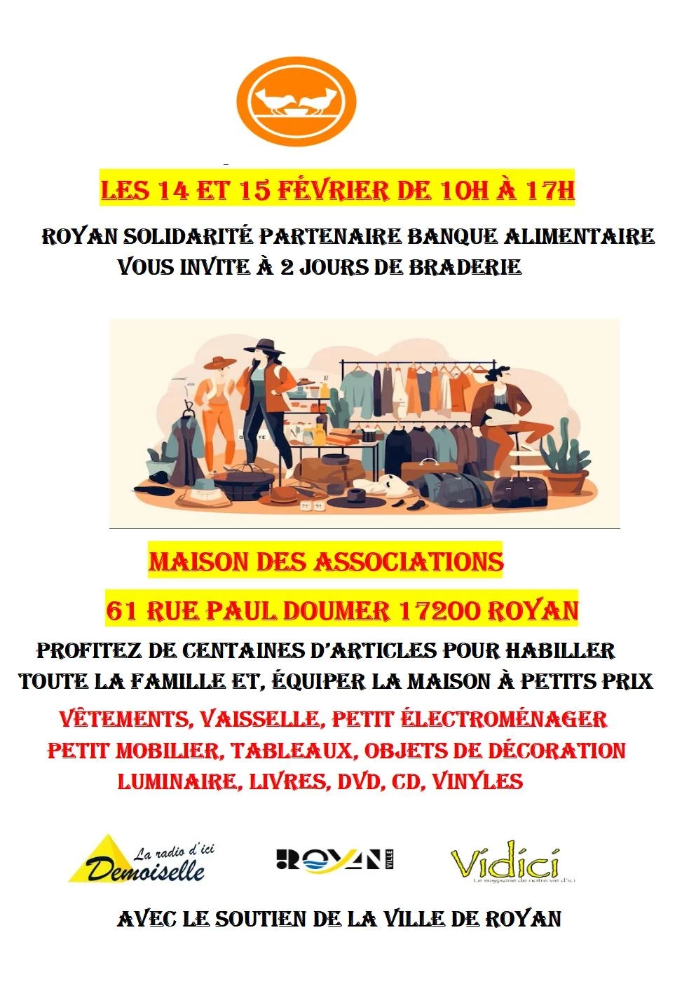Braderie solidaire royan solidarité