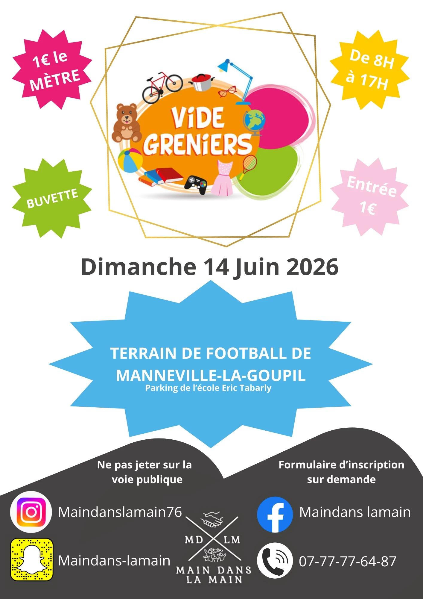 Vide-greniers annuel association main dans la main