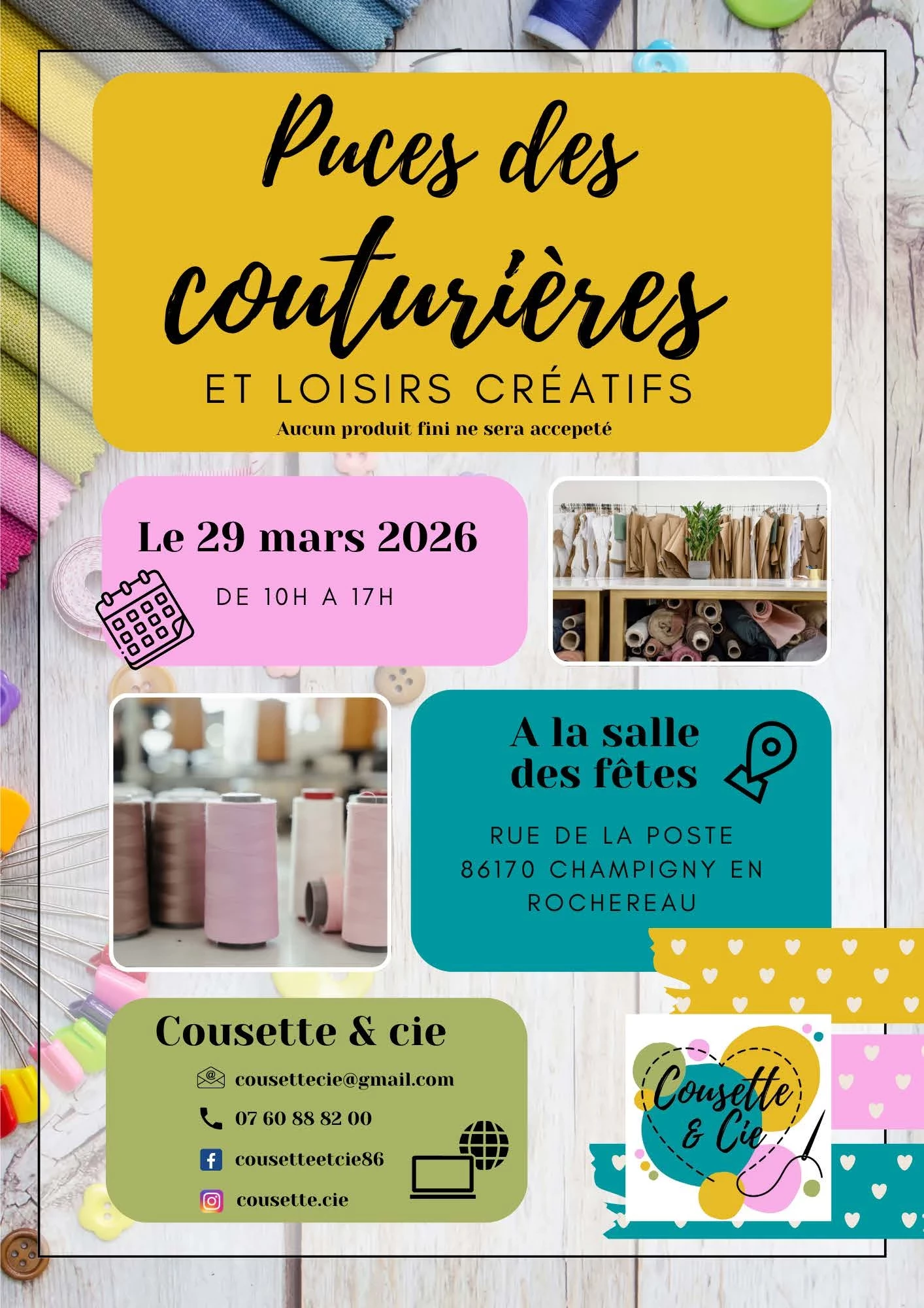 Puces des couturières et loisirs créatifs