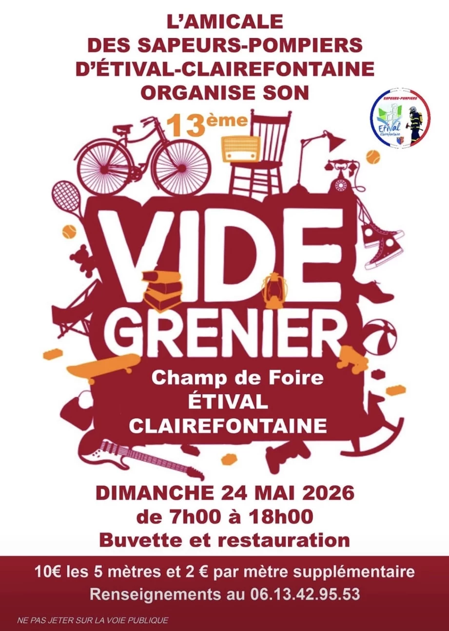 Vide grenier de l'amicale des sapeurs-pompiers