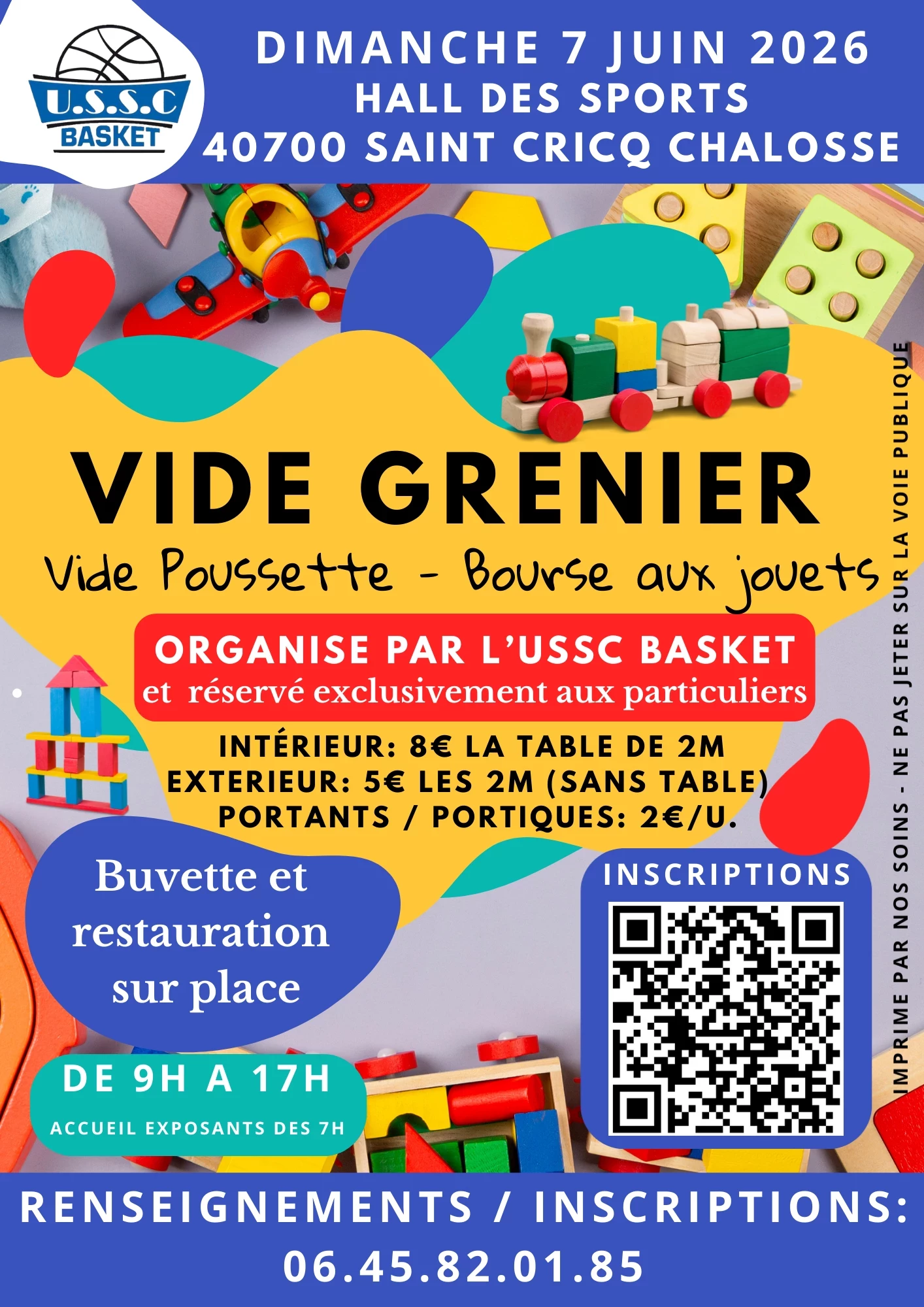 Vide grenier / vide poussette / bourse aux jouets