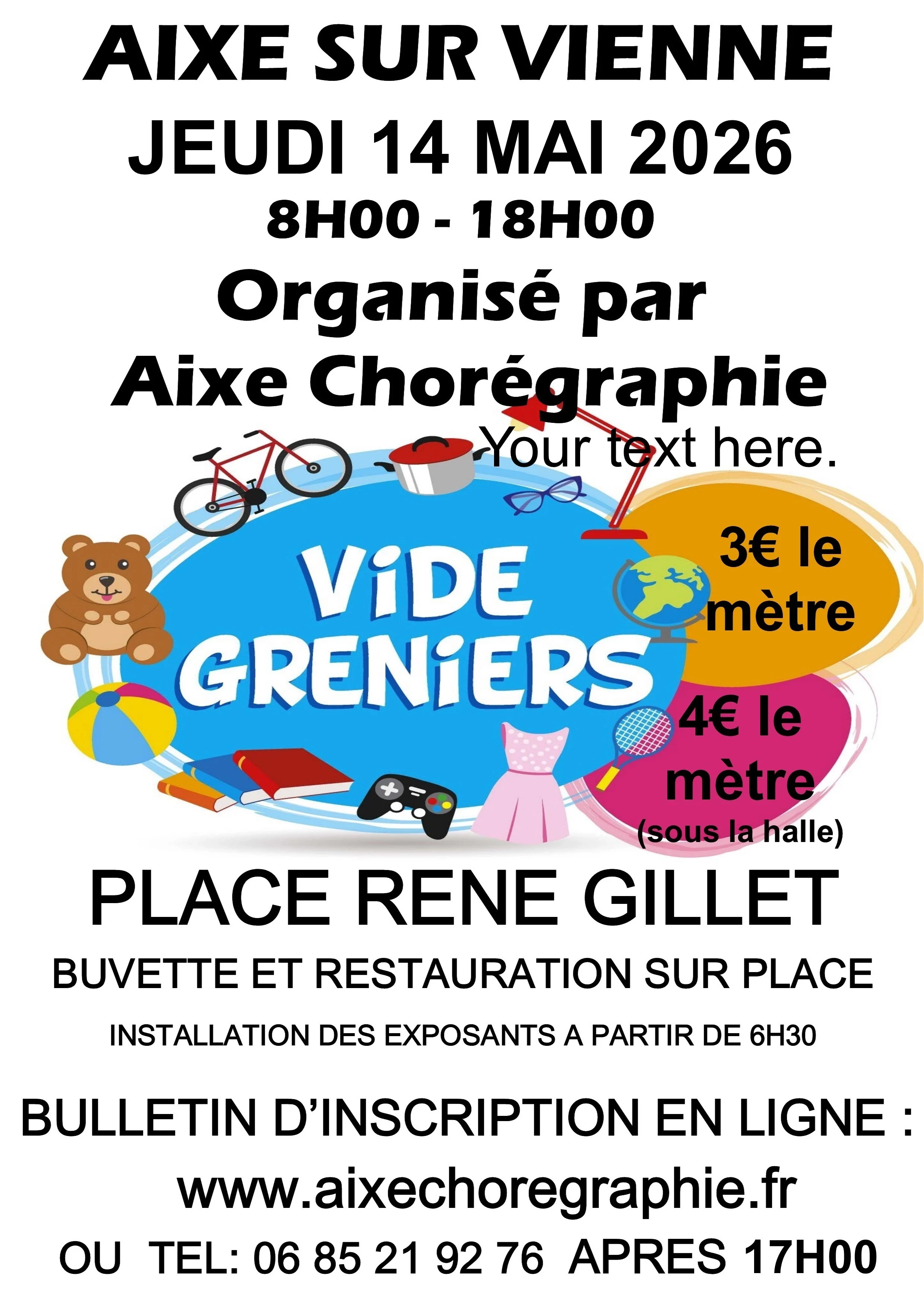 Vide grenier annuel aixe choregraphie