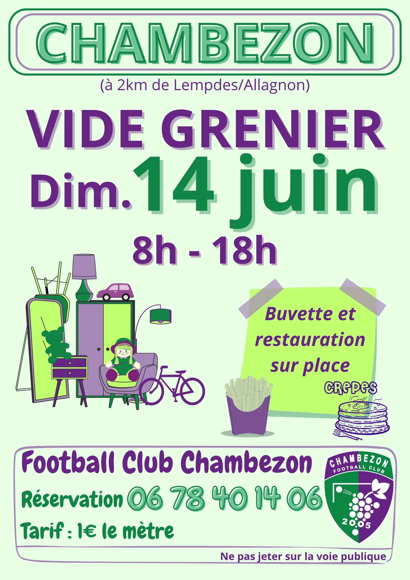Vide grenier du fc chambezon
