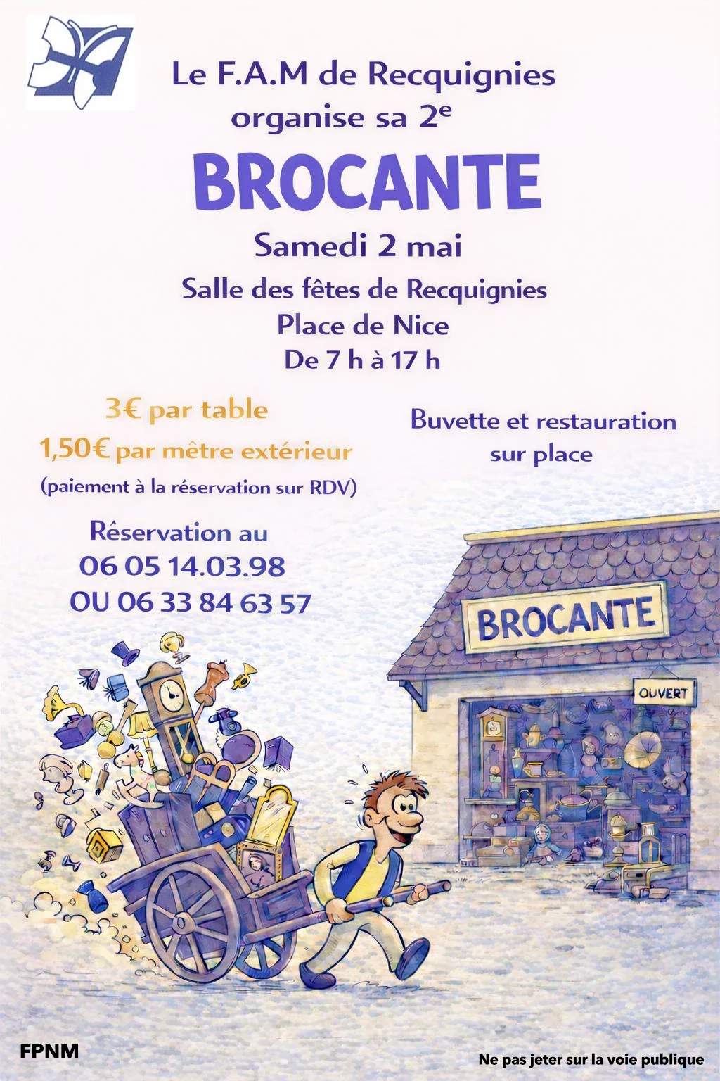 Le fam organise sa 2eme brocante