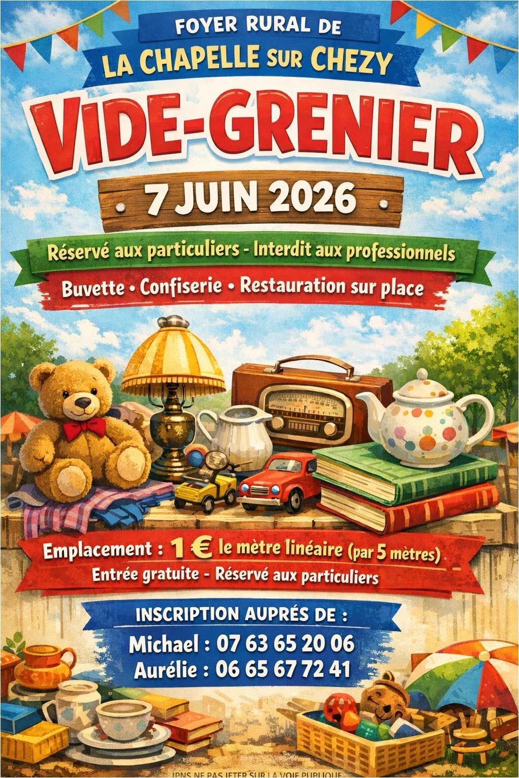 Vide grenier a la chapelle sur chezy