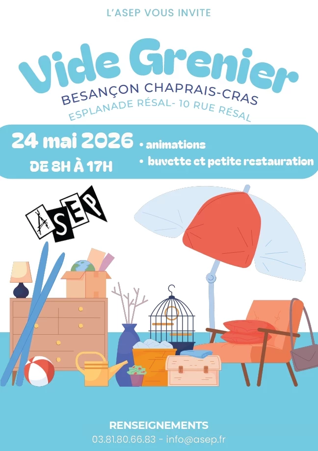 Vide grenier besançon/chaprais-cras
