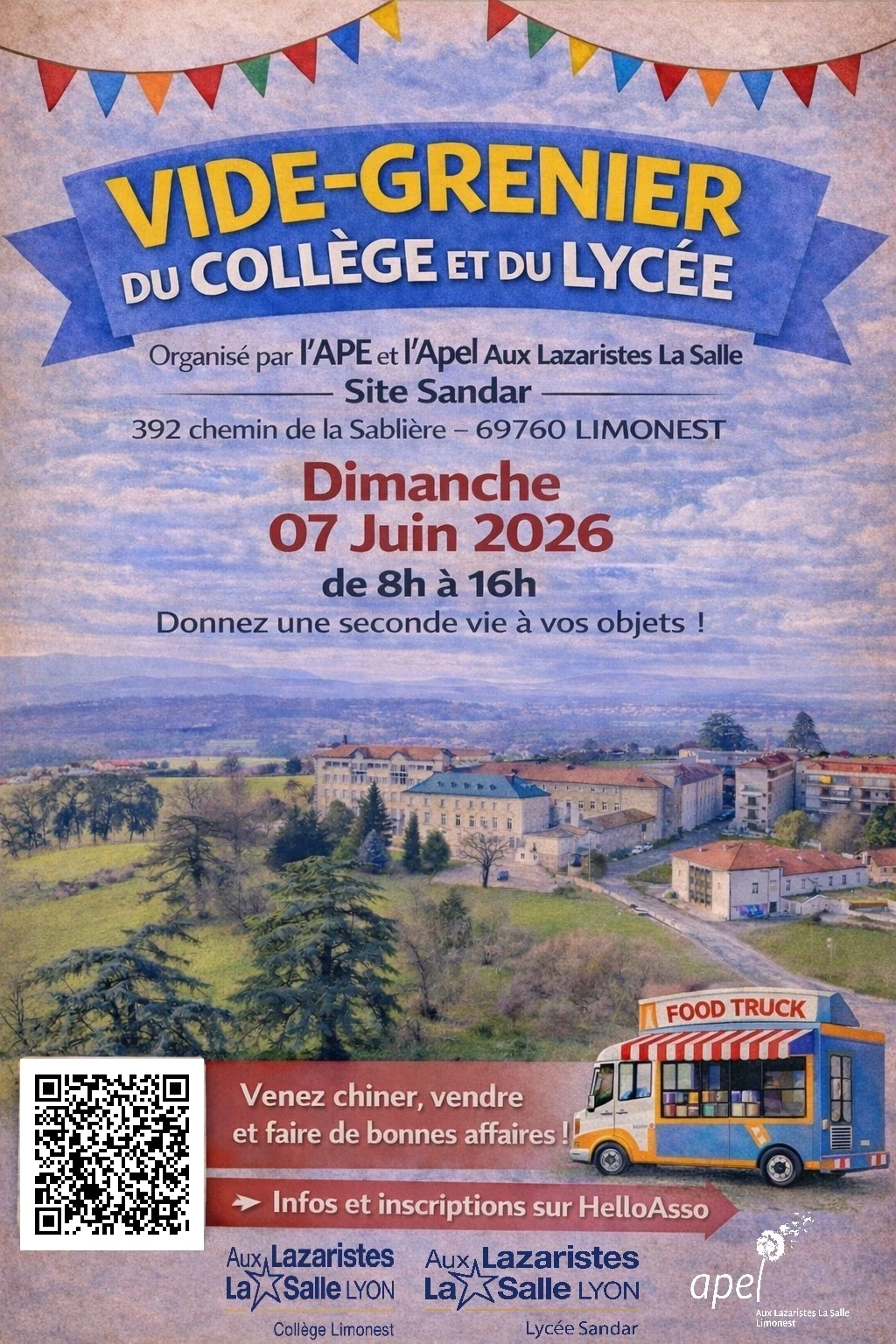 Vide grenier du collège et lycée site sandar limonest