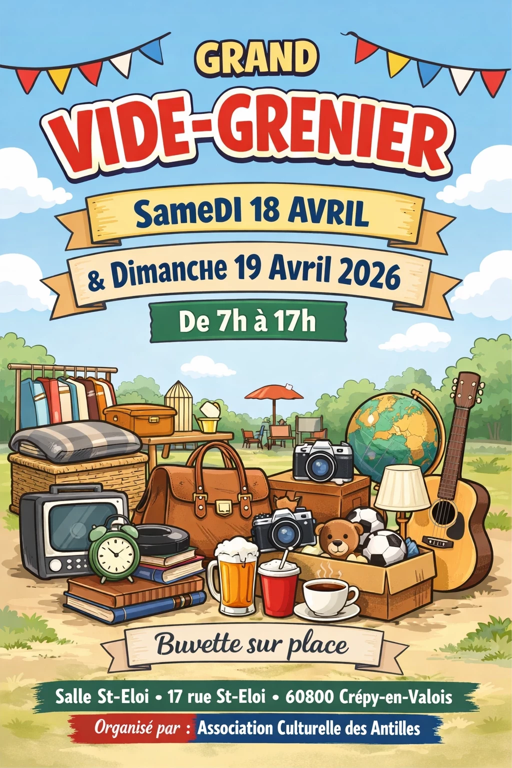 Vide-grenier de printemps de l'association culturelle des antilles