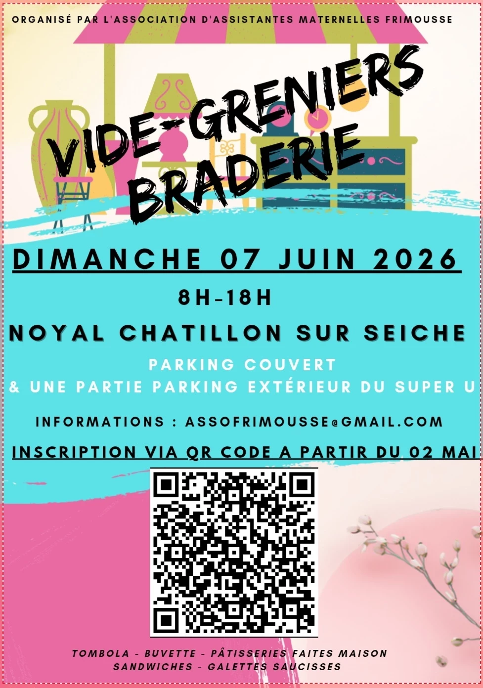 Braderie vide greniers dimanche 07 juin 2026 parking super u noyal-chÂtillon-sur-seiche