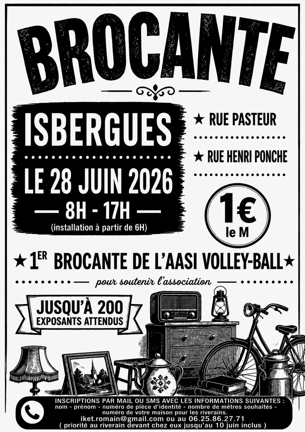 1er brocante / vide-grenier de l'aasi volley-ball