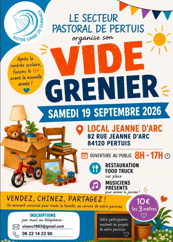 Vide grenier du secteur pastoral de pertuis