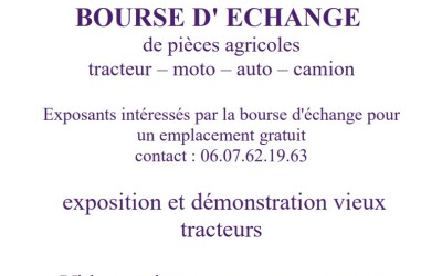 Bourse d'échanges de pièces agricoles