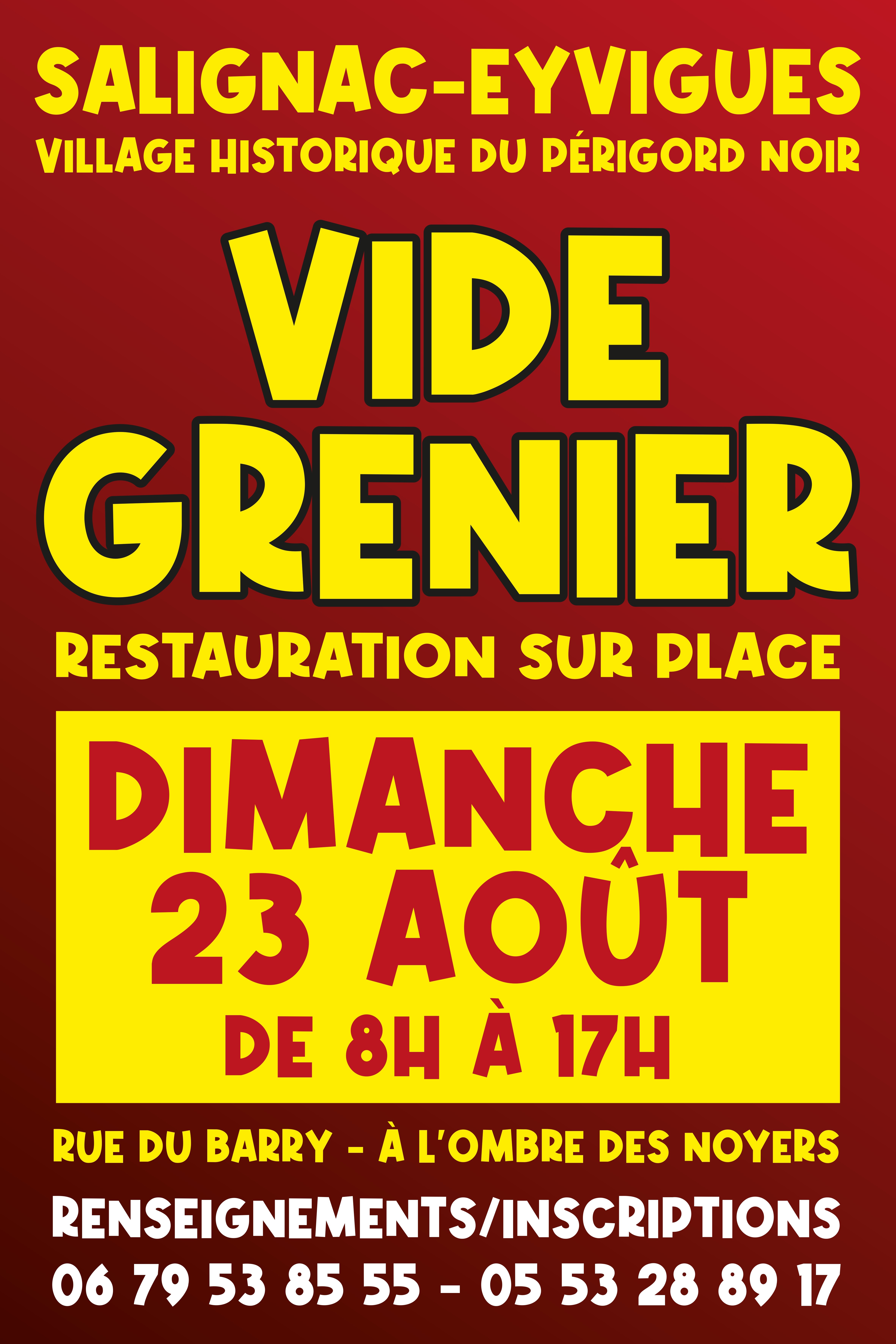 Vide-grenier à salignac - village historique du périgord noir