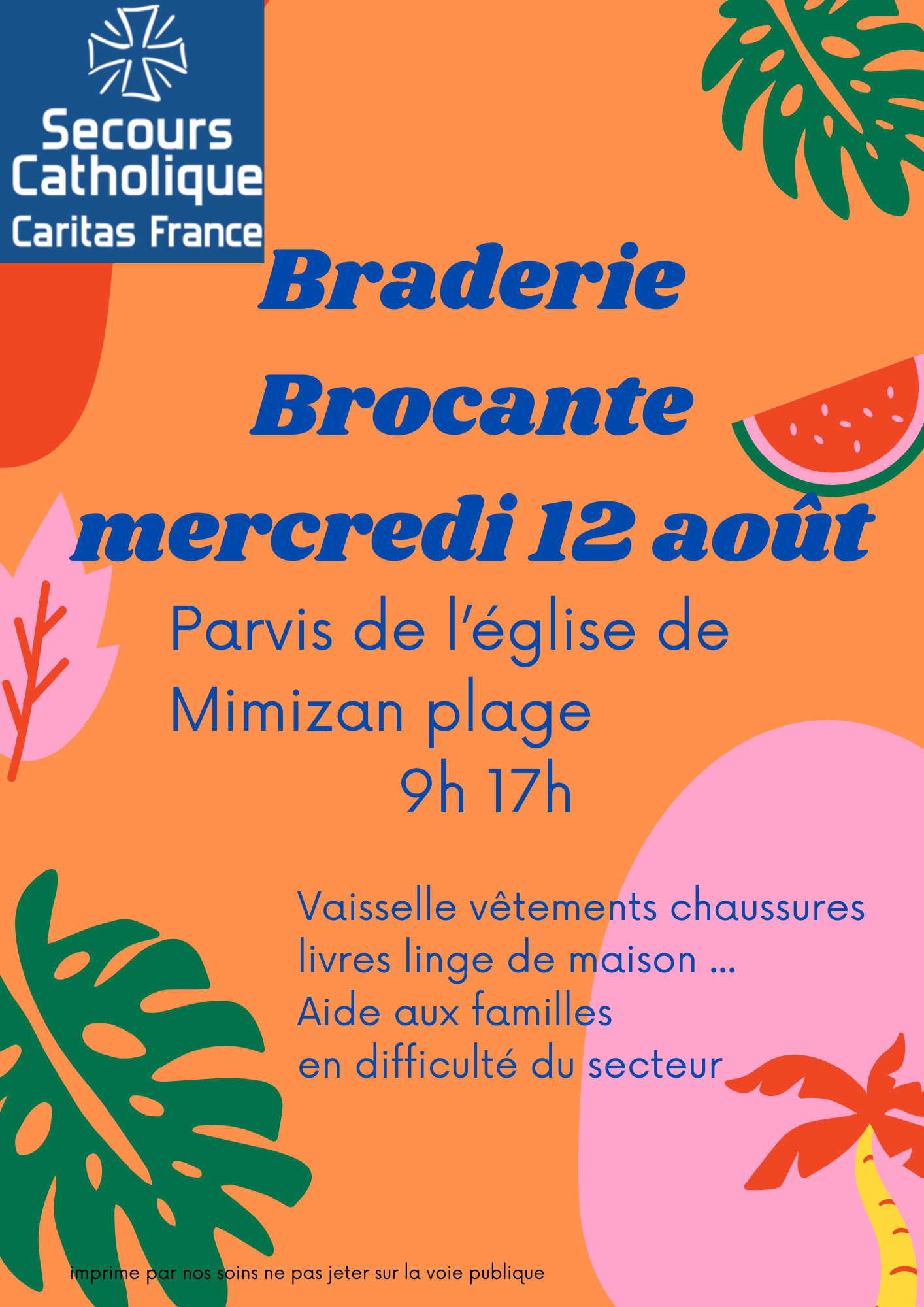 Braderie brocante secours catholique