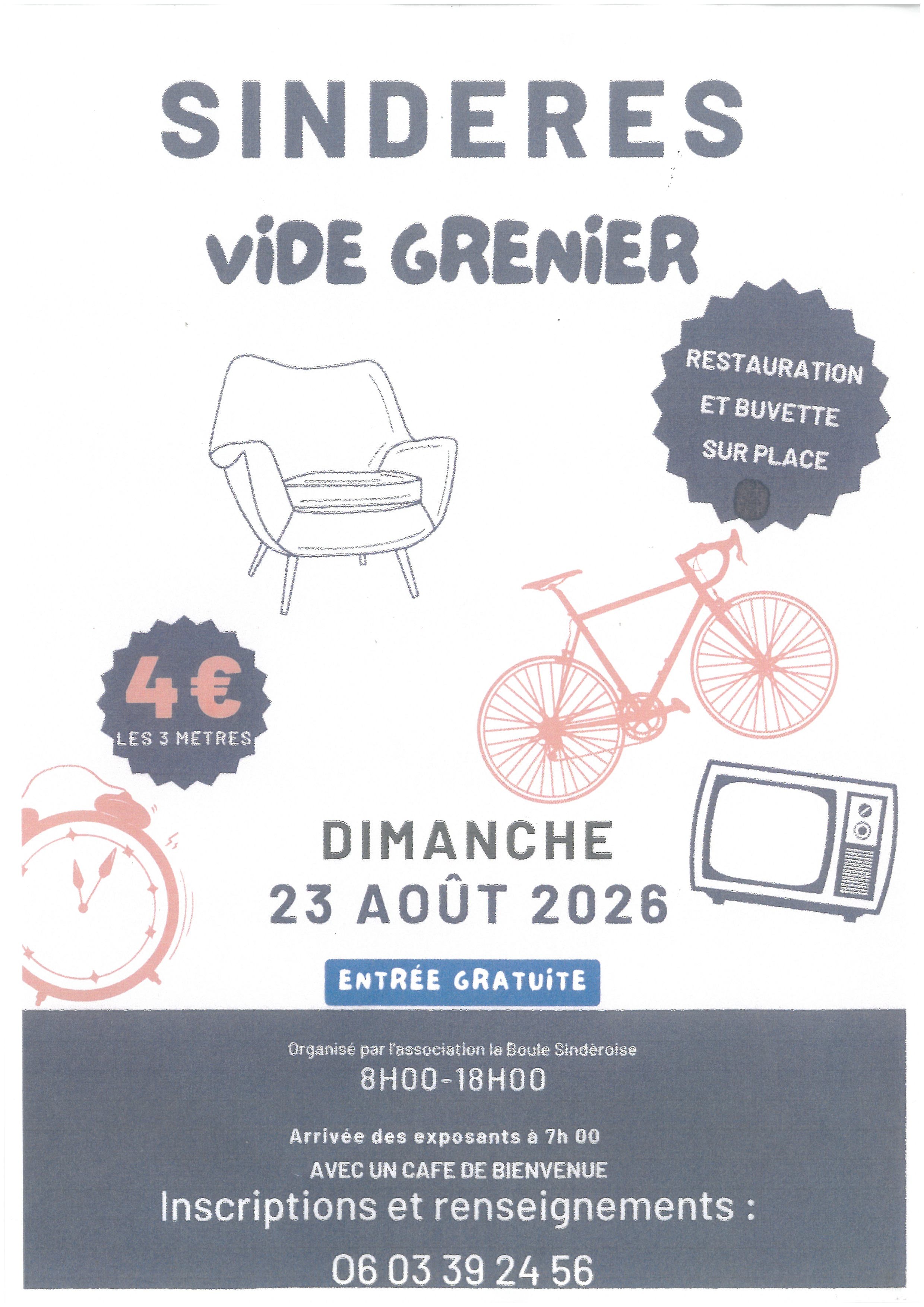 Vide grenier - boule sindèroise