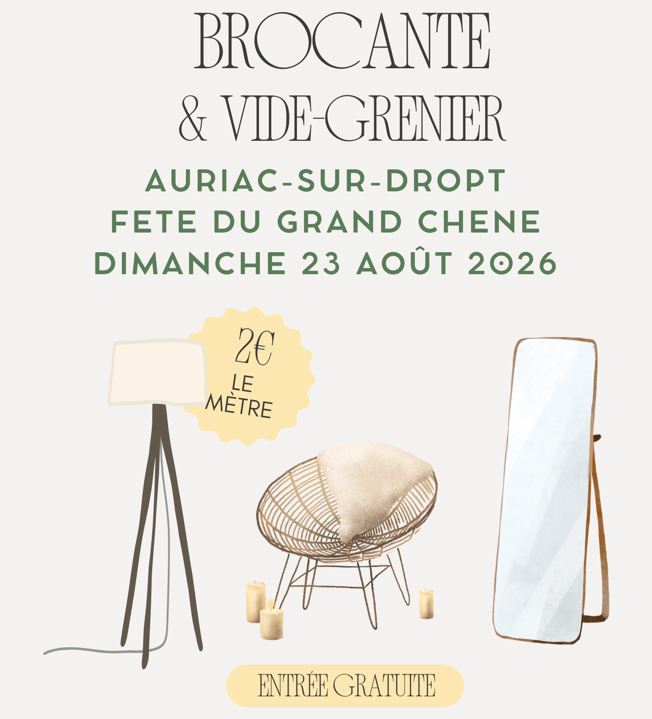Vide-greniers durant la fête du grand chêne