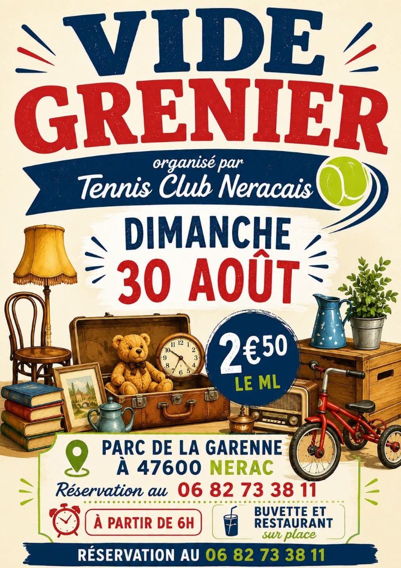 Vide grenier du tennis club néracais