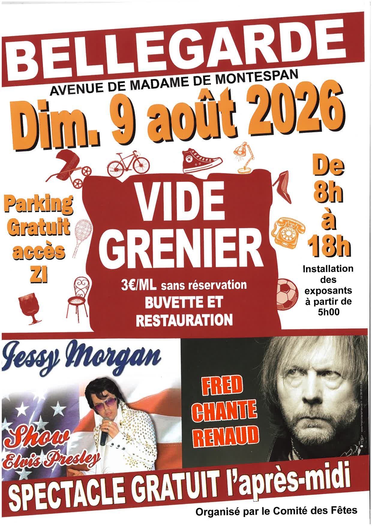 Vide-greniers, musique, ambiance festive, restauration