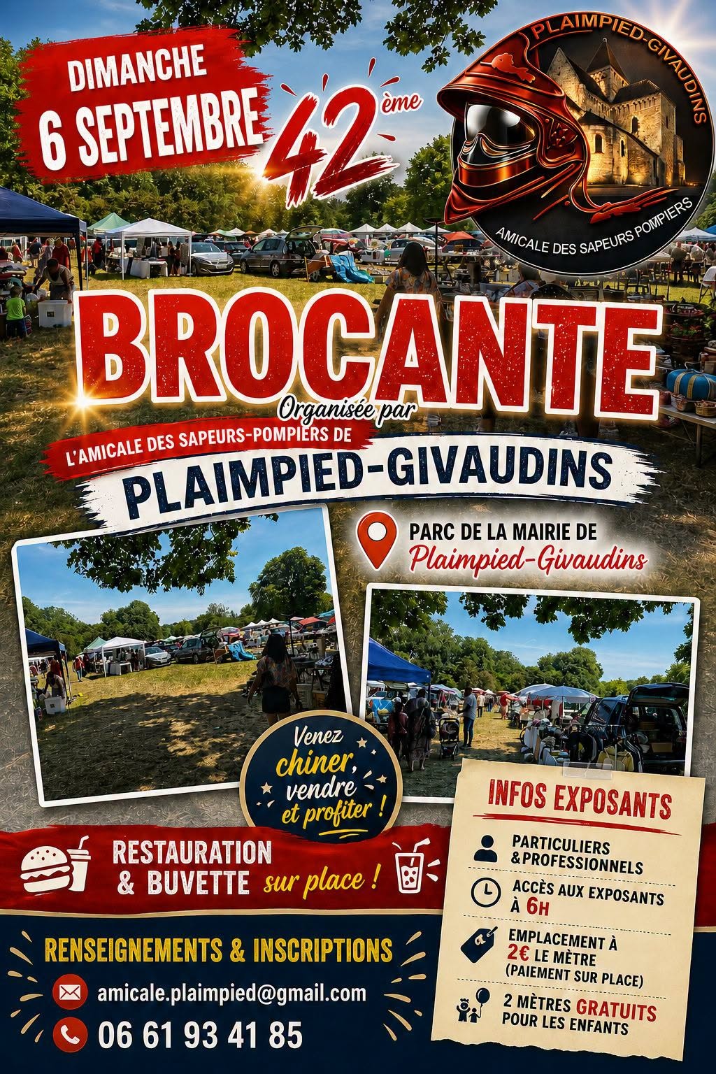 Brocante de l'amicale sapeurs-pompiers plaimpied-givaudins