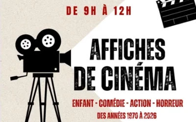 Vente d'affiches de cinéma collector au profit des restos du coeur