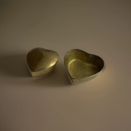 Boîte en laiton cœur