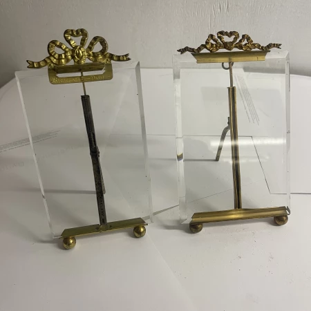 2 porte photos en verre biseauté