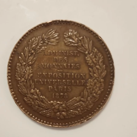 Médaille de l'exposition universelle paris 1878