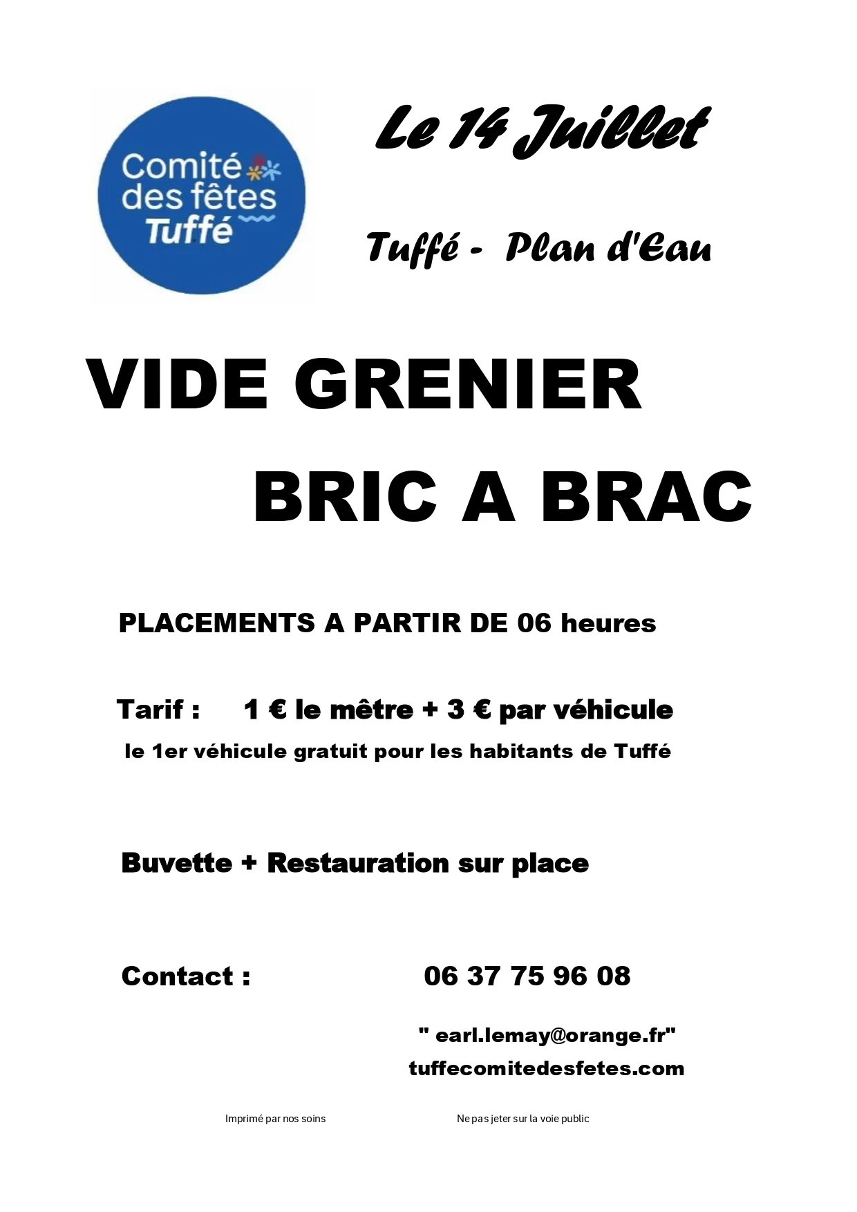 Bric à brac du 14 juillet