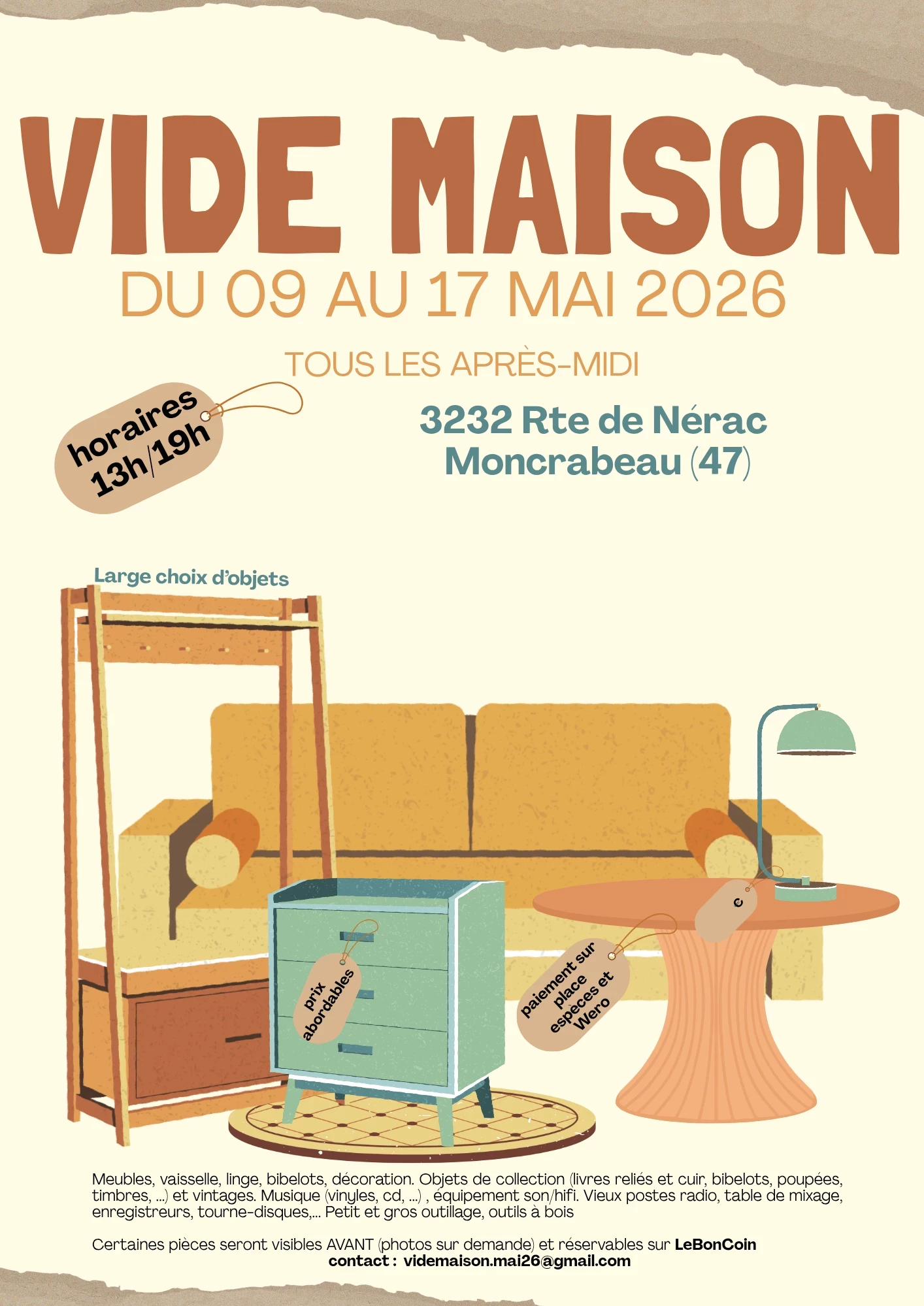 Vide maison chez particulier
