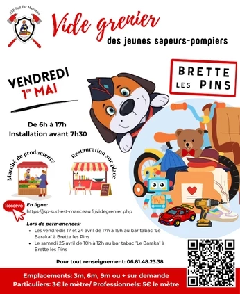 Vide grenier des jeunes sapeurs pompiers du sud est manceau