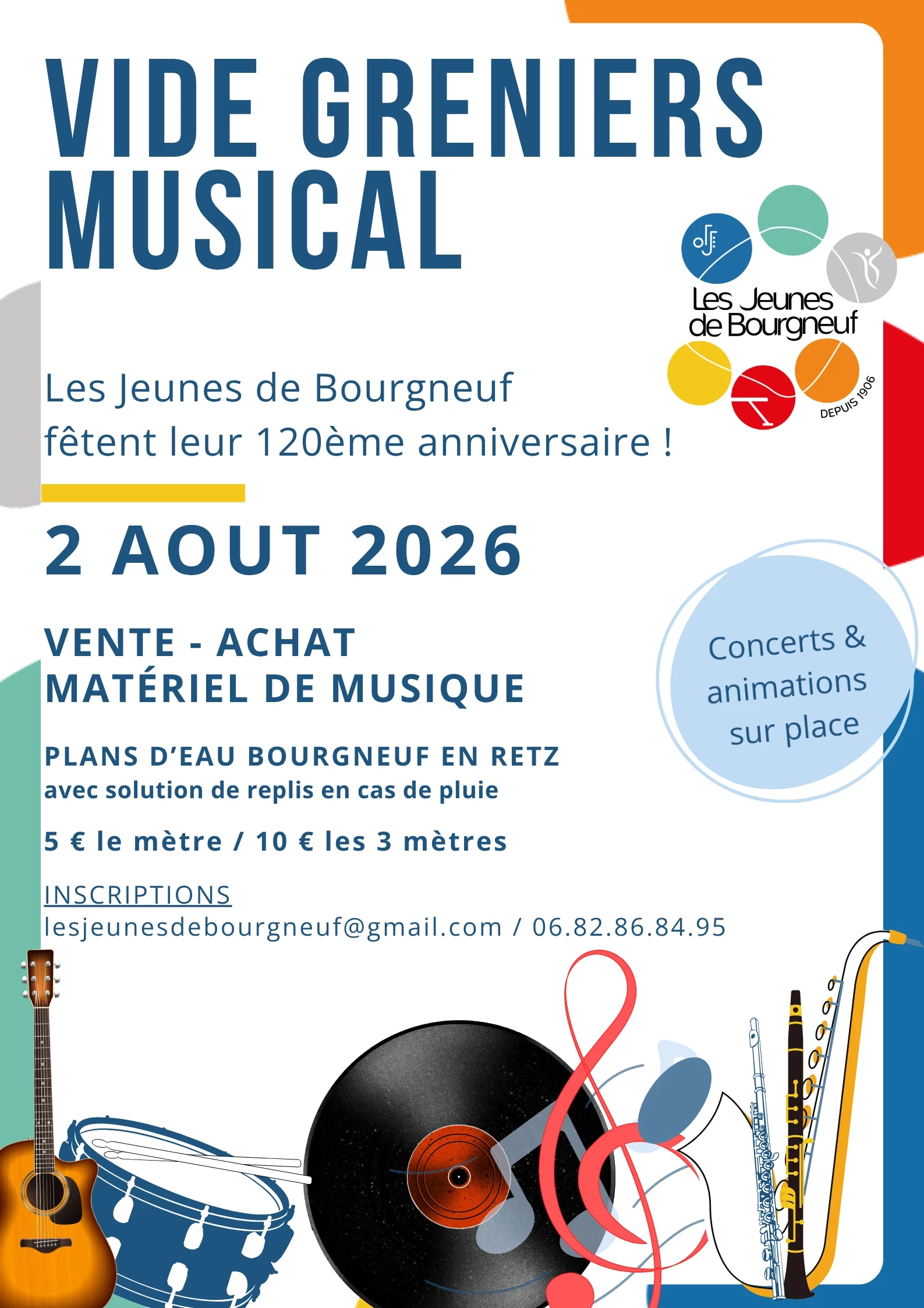 Vide greniers musical - 120ème anniversaire les jeunes de bourgneuf