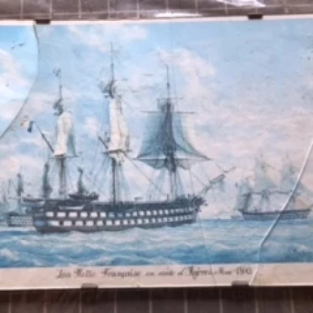 Tableau de la flotte française en rade d'Hyeres