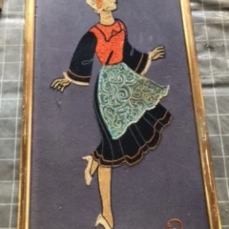 Lot de 2 tableaux de personnage qui danse