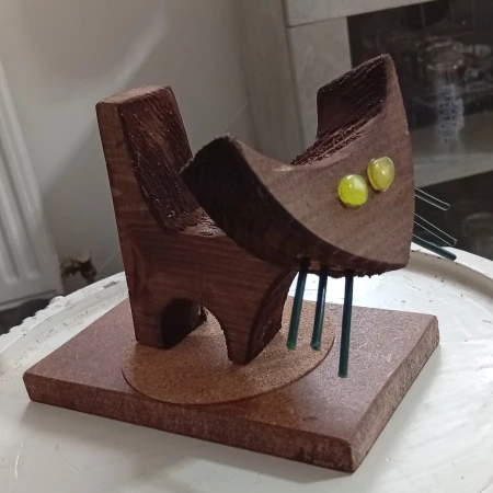 Bibelots chat en bois